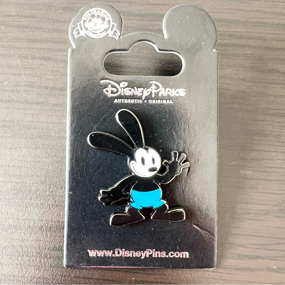 Disney Parks Oswald the Lucky Rabbit Enamel Pin - Black & Bright Blue 2012